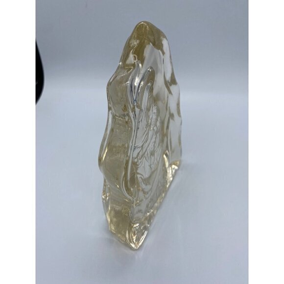 Mother Mary Baby Jesus Clear Glass Art Statue, 6 inches tall - Picture 4 of 8